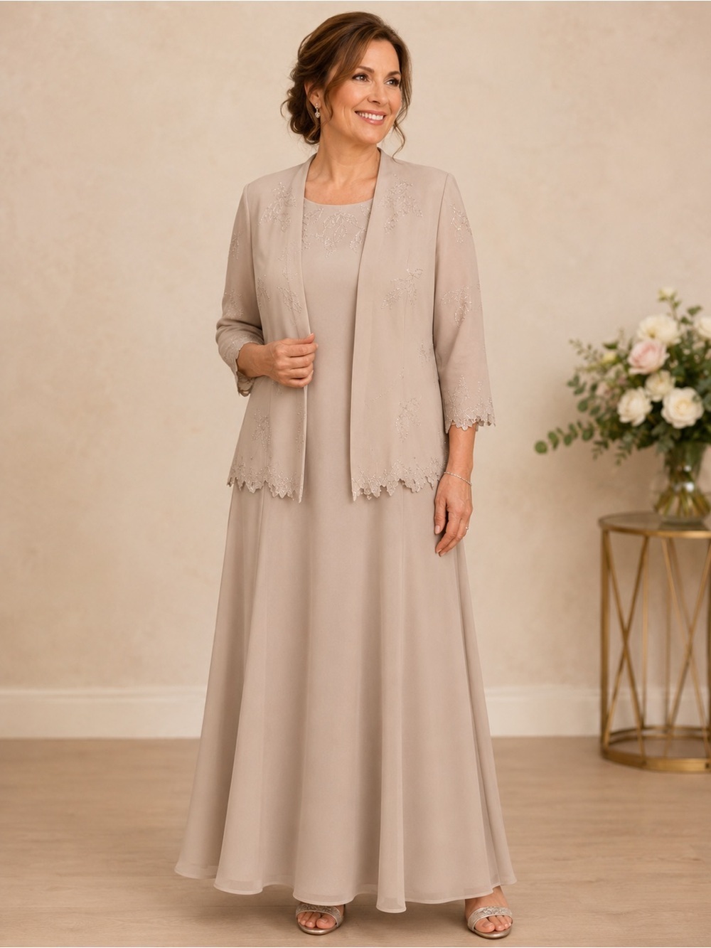 David's Bridal 2-Piece Formal Dress Jacket Set- Size 18WP